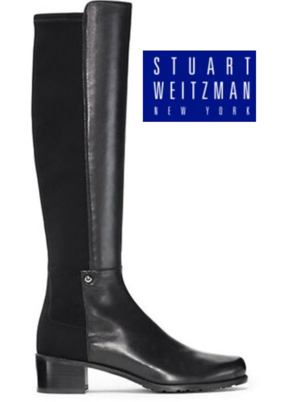 Stuart Weitzman Reserve Napa Leather Over Knee Boots Black 8